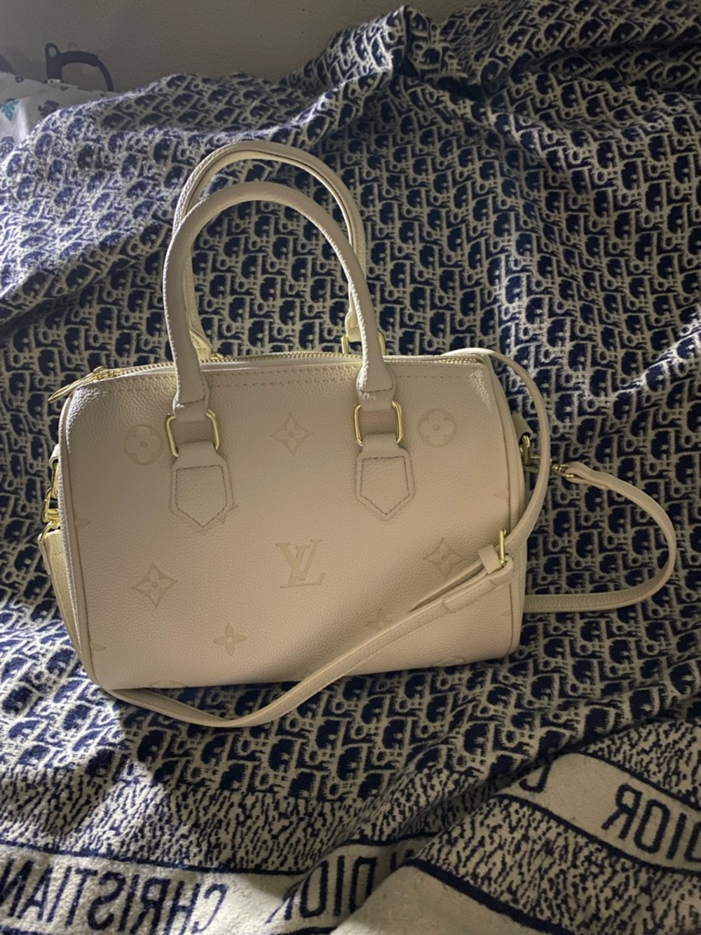 Louis Vuitton Embossed Monogram Satchel